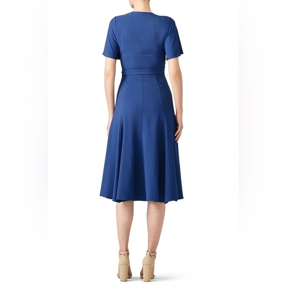 Hutch Kiera Midi Wrap Dress Blue M - Picture 2 of 11